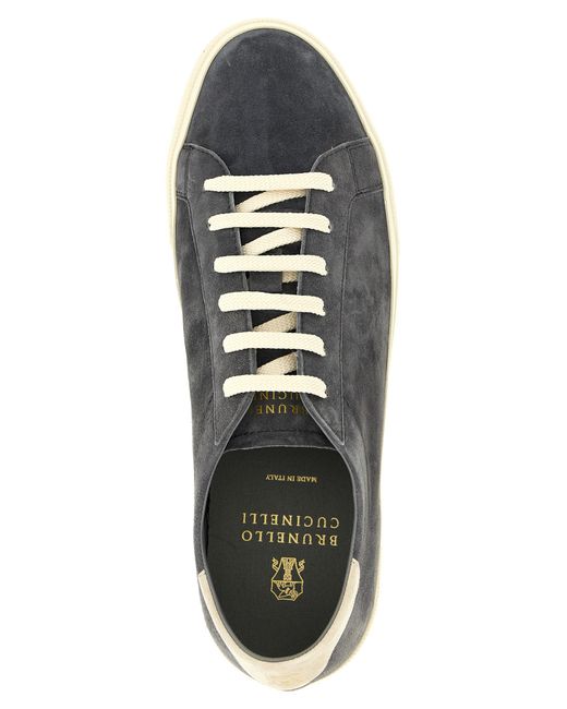 Brunello Cucinelli White Calfskin Sneakers for men