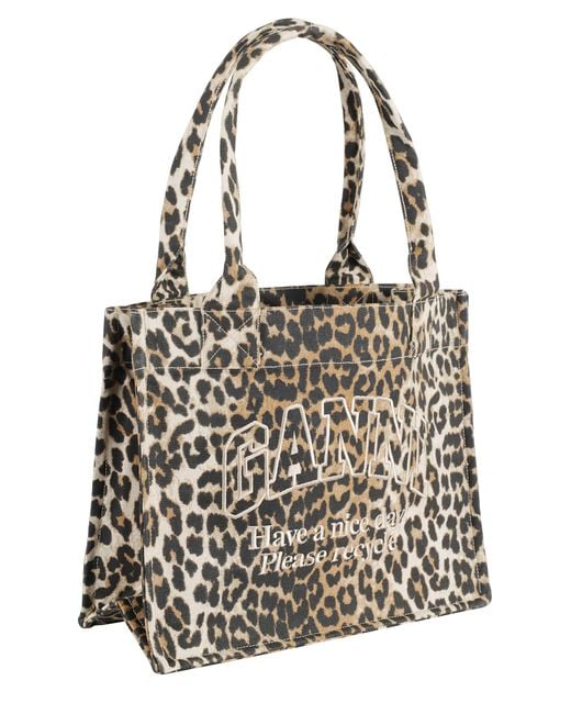 Ganni Multicolor Large Easy Shopper Pocket Print