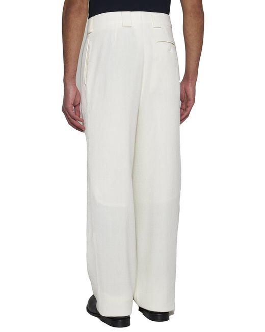 Giorgio Armani Pants in White for Men | Lyst