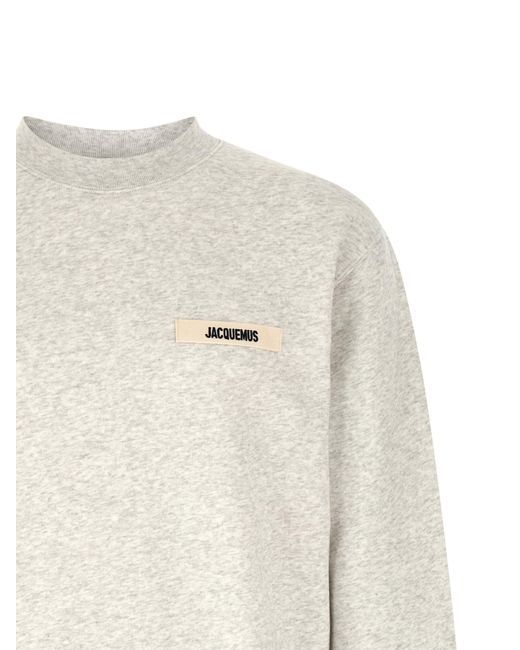 Jacquemus White 'Le Sweatshirt Gros Grain' Sweatshirt for men