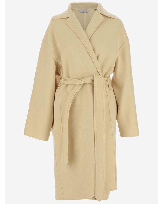 Burberry Natural Cashmere Robe Coat