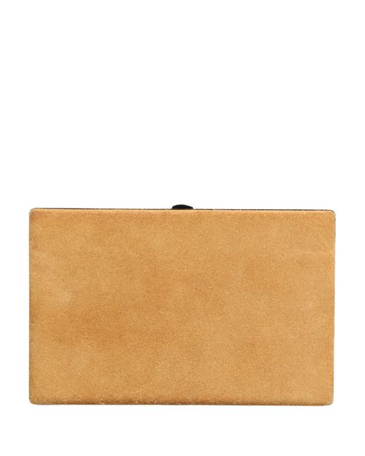 Dolce & Gabbana Natural Velvet Calf Leather Clutch Evening Purse Bag Aluminium