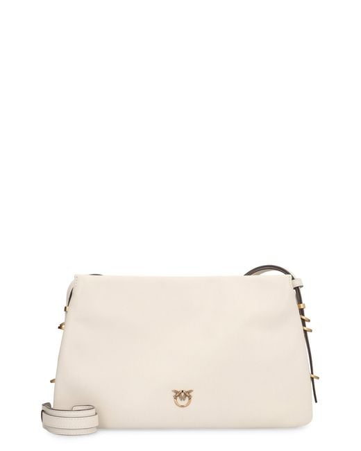 Pinko Natural Leather Crossbody Bag One, Two, Three Calf Shoulder