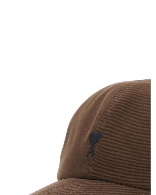 AMI Brown Quota Hat Tech Fabric Polyamide for men