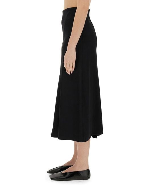 Jil Sander Black Flared Skirt