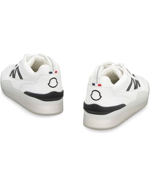Moncler White And Black Pivot Low Sneakers for men