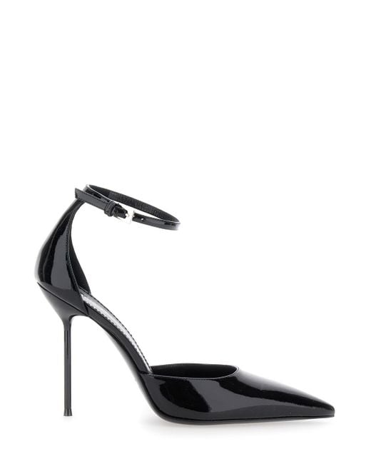 Paris Texas White 'Lidia' Bordeaux Slingback Pumps With Buckle Strap Closure And High Stiletto Heel
