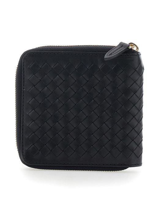 Dragon Diffusion Black Woven Leather Wallet