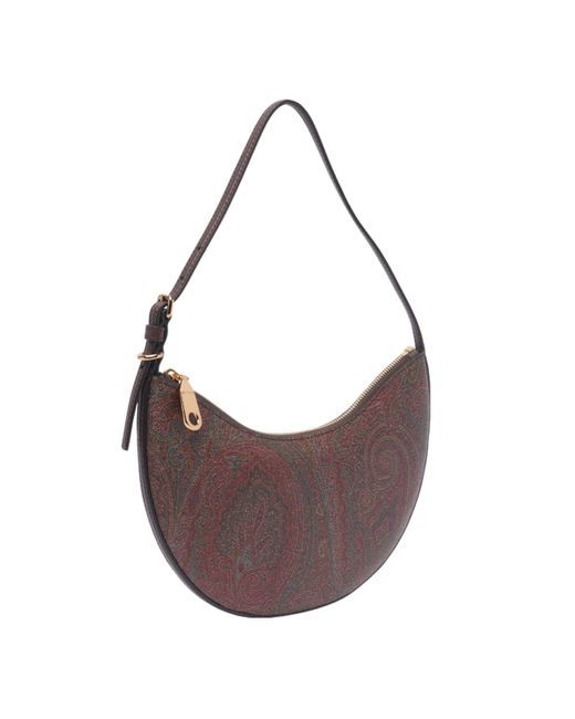 Etro Small Hobo Bag in Brown | Lyst