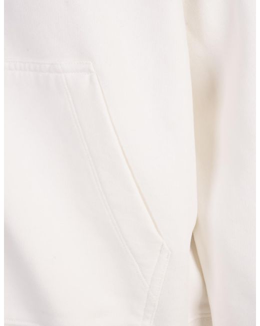 Autry White Cotton Zip-up Hoodie for men