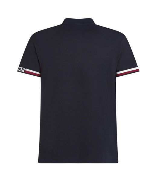 Tommy Hilfiger Black Short-Sleeved Polo Shirt for men