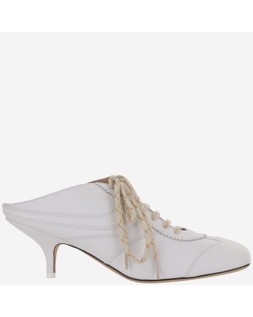 Dries Van Noten Metallic Leather Heeled Mules