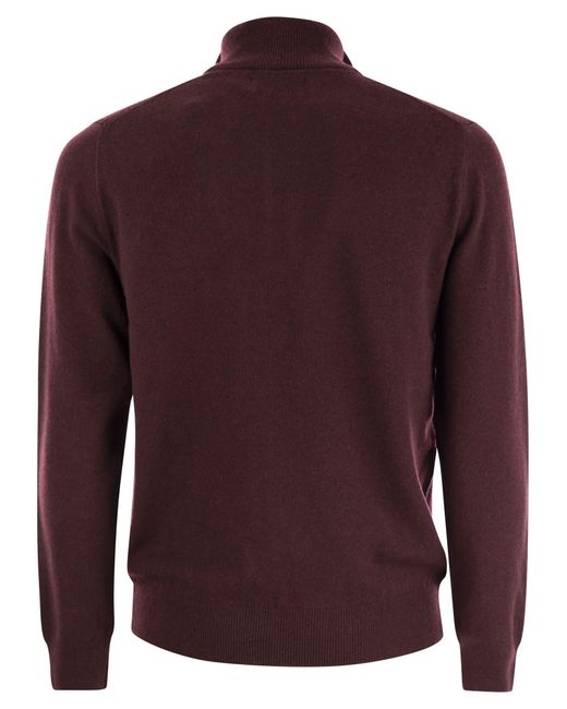 Polo Ralph Lauren Red Wool Pullover With Half Zip for men