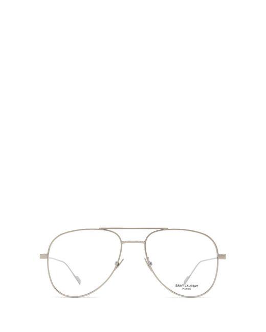 Saint Laurent White Eyeglasses for men