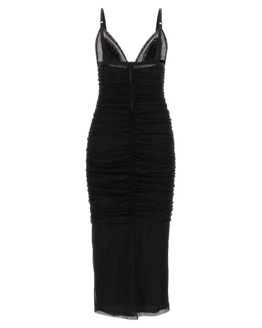 Dolce & Gabbana Black Polyamide Midi Dress