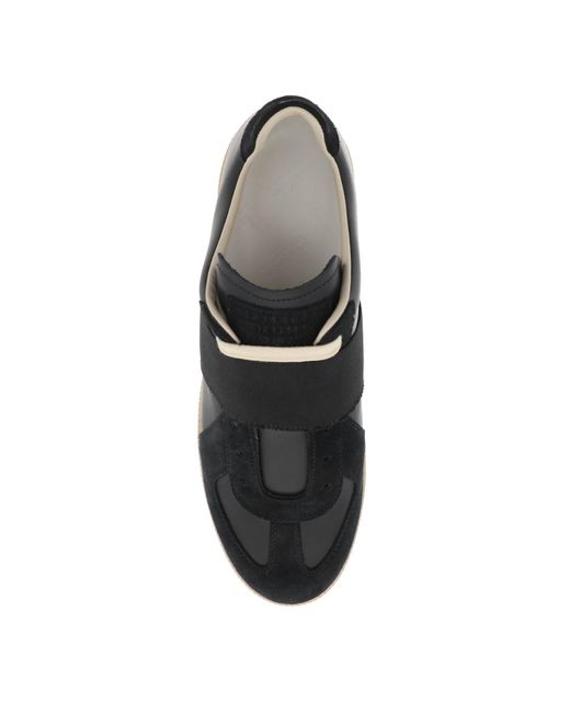 Maison Margiela Black Replica Sneakers With Elastic Band for men