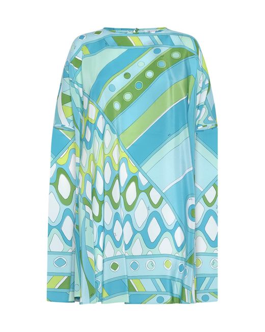 Emilio Pucci Blue Very Vivara Print Kaftan