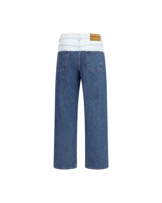 Marni Blue Cotton Straight for men