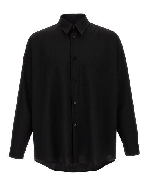 Marni Black Cool Wool Shirt for men