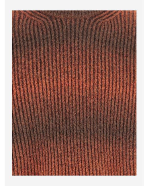 Woolrich Brown Mixed-Fiber Knit Sweater for men