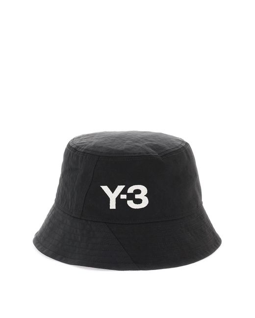 Y-3 Black Bucket Hat With Embroidered Logo