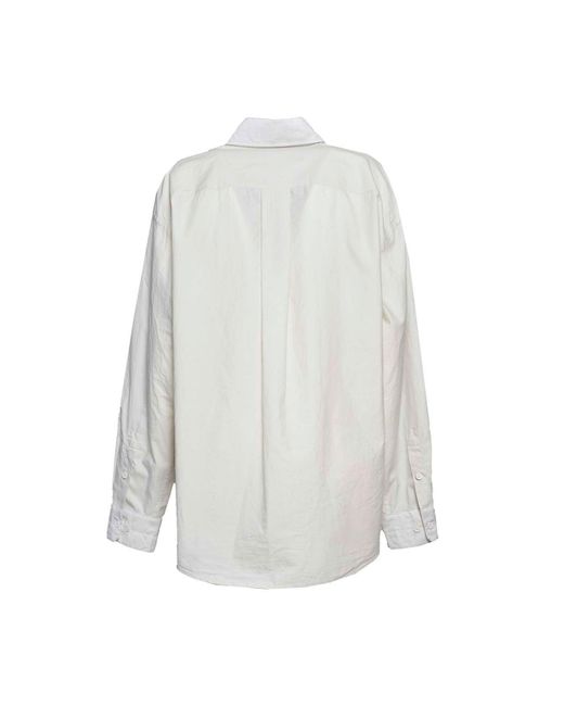 Lemaire White Long-sleeved Buttoned Shirt for men
