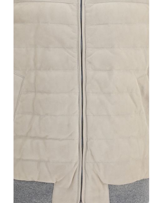 Brunello Cucinelli White Padded Vest Blazers E Vests for men