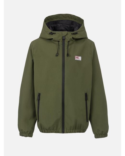 Mc2 Saint Barth Green Boy Hooded Lightweight Windbreaker Kauris Jr With Mickey Mouse Print for men