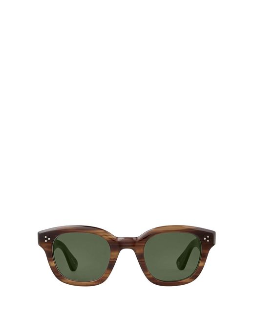 Garrett Leight Green Cyprus Sun Cherry Wood/g15 Sunglasses
