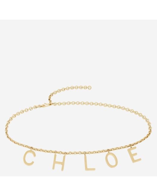 Chloé Metallic Chain Belt Brass