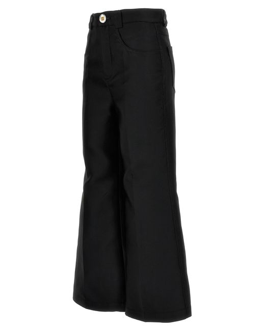 Giambattista Valli Black Cropped Silk Blend Pants