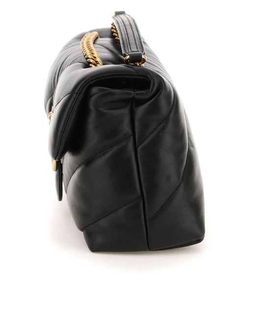 Pinko Black Love Classic Puff Maxi Quilt Bag