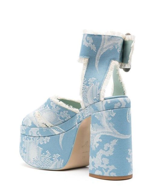 Vivienne Westwood Blue Ankle Buckled Platform Sandals