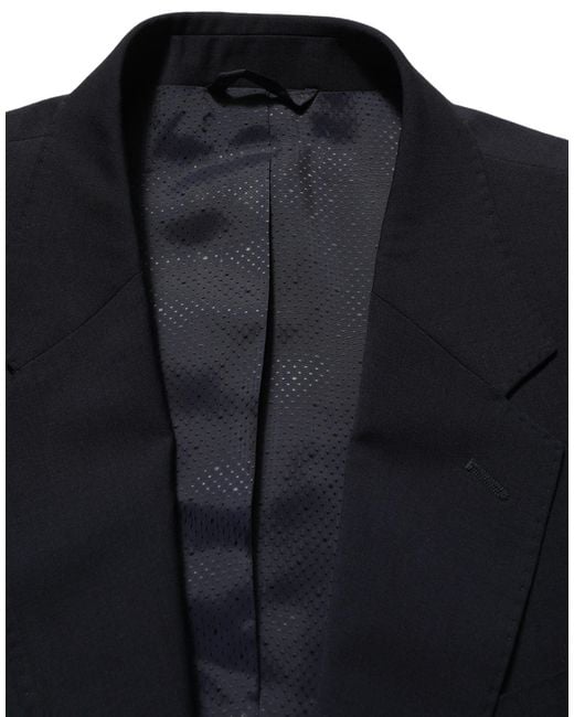 Dolce & Gabbana Black Wool Single Breasted Blazer Jacket Polyester Elastane Clothing for men