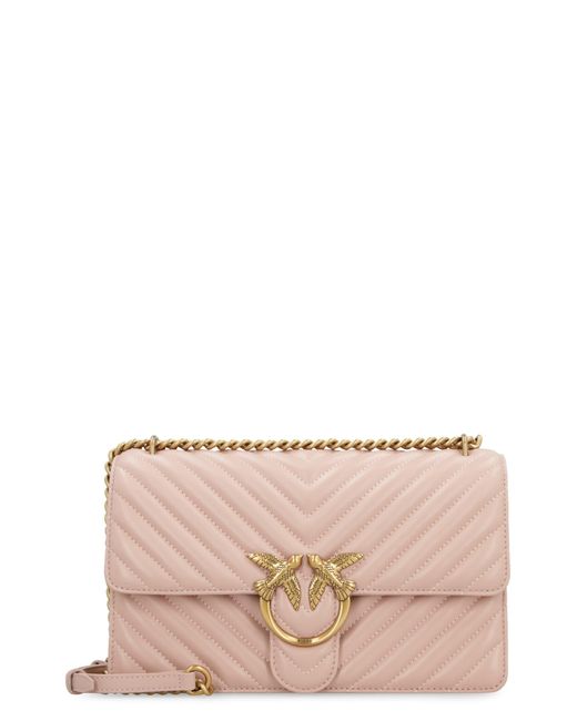 Pinko Pink Classic Love Bag One Leather Bag