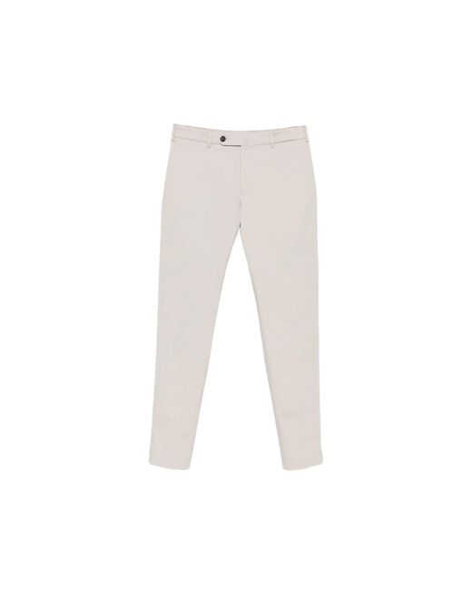 Incotex White Slim-Fit Cotton Trousers for men
