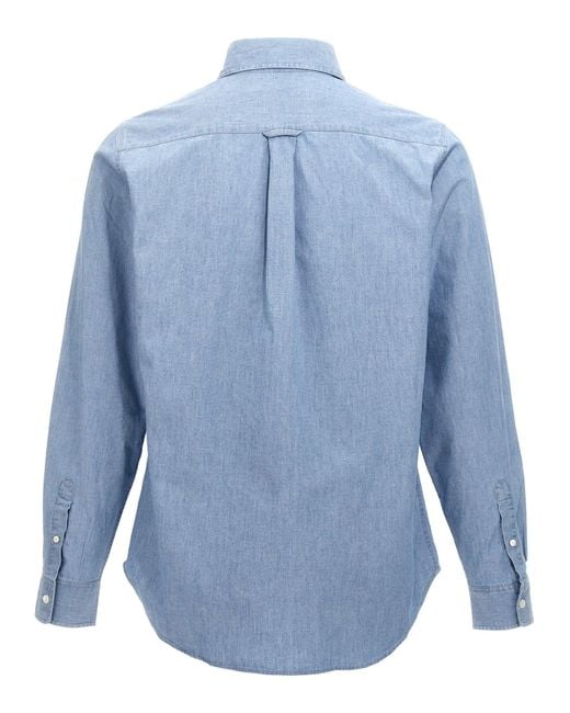 Maison Kitsuné Blue 'Fox Head Classic' Shirt for men