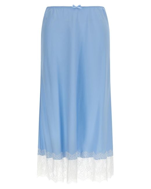 Moschino Blue Lace Skirt