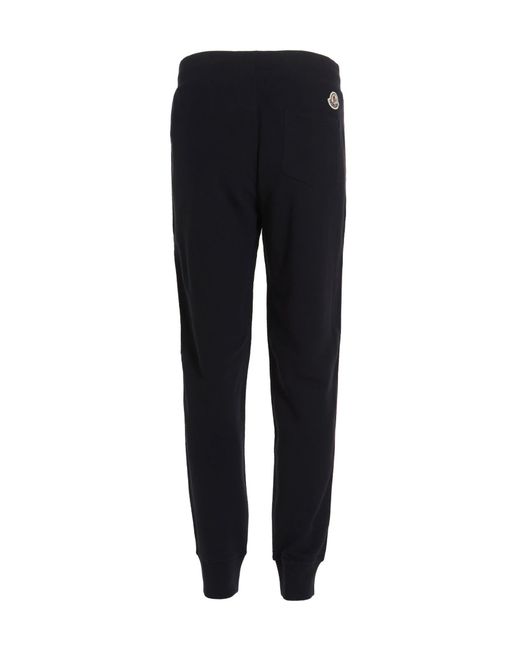 Moncler Black Joggers With Contrasting Bands for men