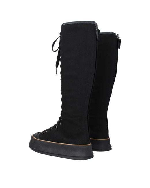 Max Mara Black Hightop Laceup Platform Boots