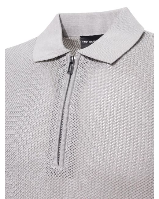 Emporio Armani Gray Polo Neck Sweater for men