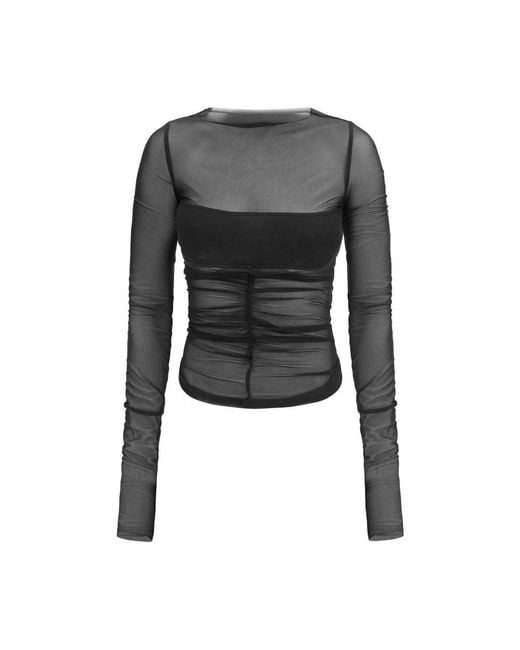 Rick Owens Black Nylon Blouse