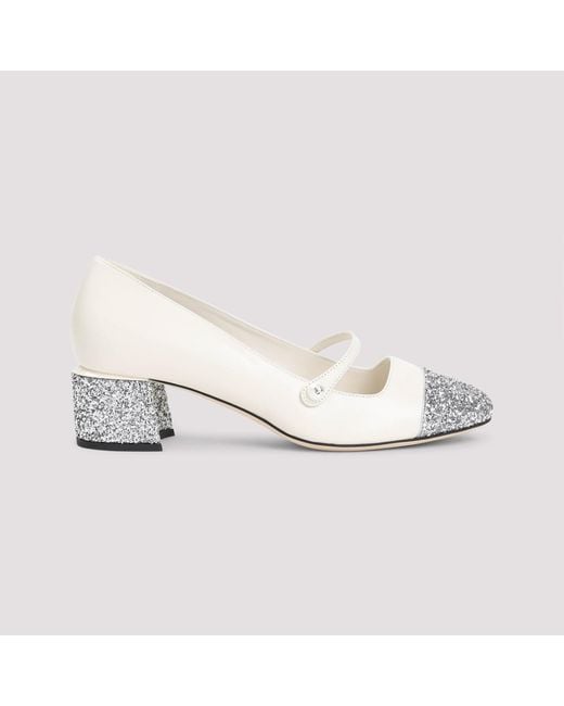 Jimmy Choo White Elisa 45