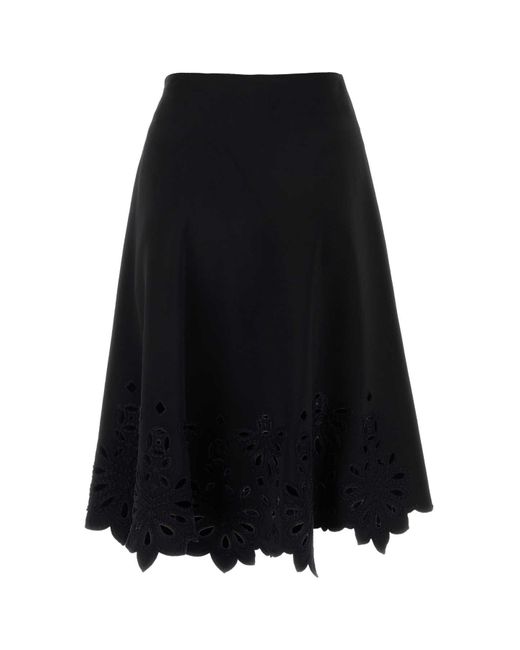 Ermanno Scervino Black Cady Skirt