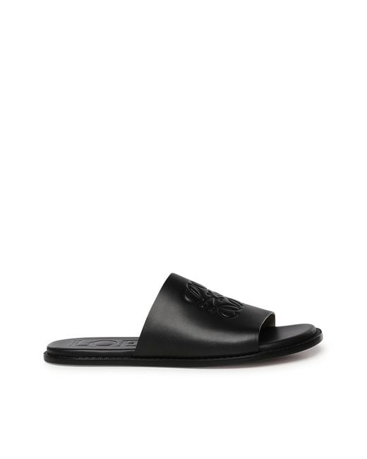 Loewe Black Sandals Calfskin for men