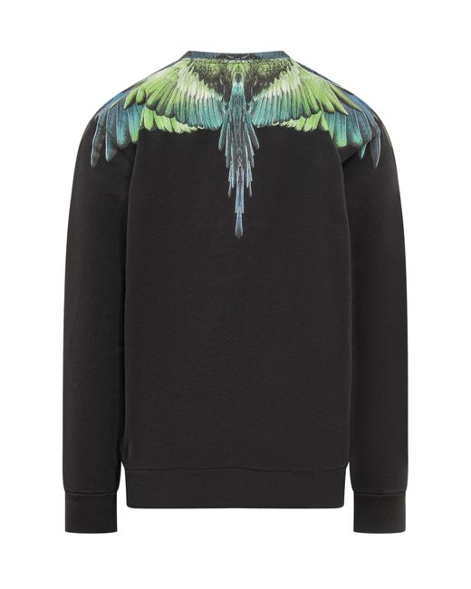 Marcelo Burlon Black Icon Wings Sweatshirt for men