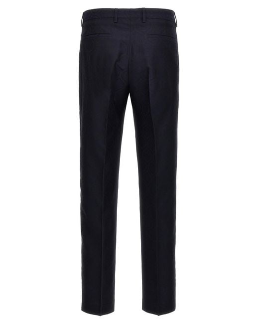 Etro Blue Slim Flat Front Pants for men