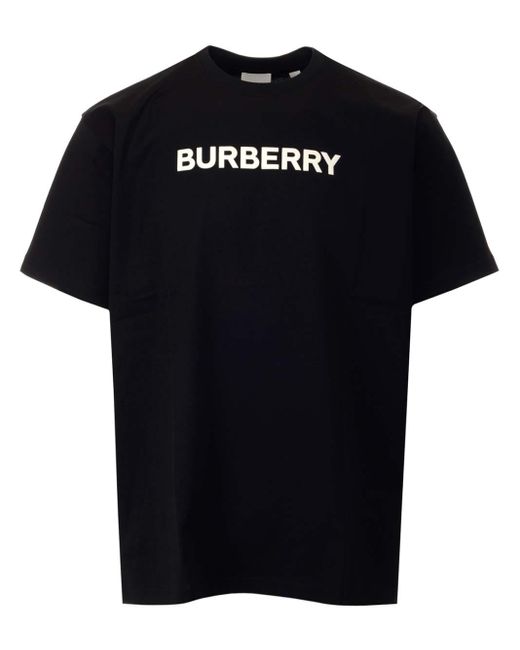 Burberry Black T-Shirt With Logo for men