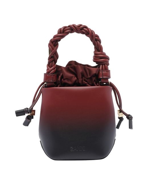 Ganni Red Mini Bou Bucket Bag