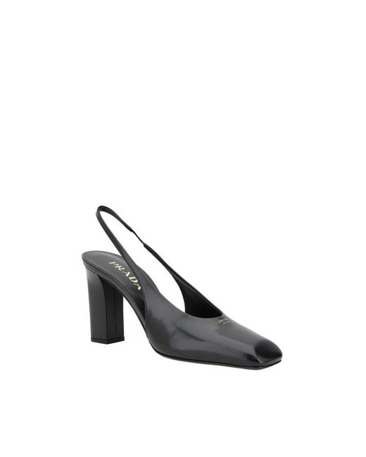 Prada Black Calf Leather Pumps